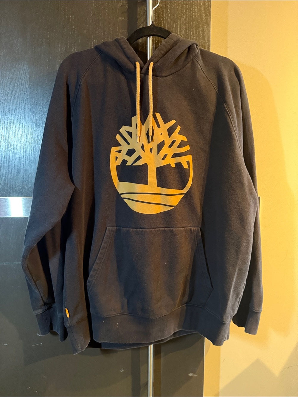 Timberland Black Hoodie with Yellow Tree Logo